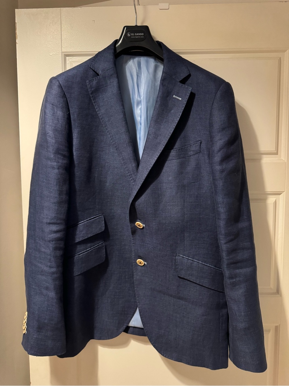 Men's Blue Blazer 38R - Classic Two-Button